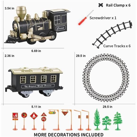 Christmas Train Set for Kids Ages 4-8 – Christmas Tree Train Set - Picture 4 of 7